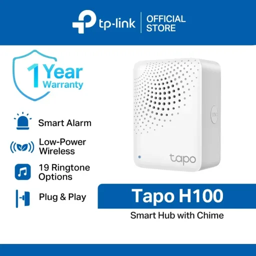 TP-Link | Tapo H100 | Smart Hub | Chime Sounds | Smart Alarm | Smart Doorbell | Home
