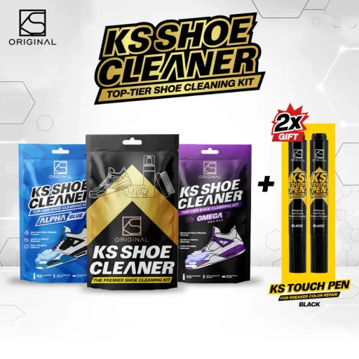 KS Shoe Cleaner – Premium Sneaker Cleaning Kit No-Rinse Neutral Formula White Shoes Care Dry Clean