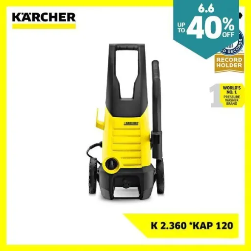 Karcher Pressure Washer K 2.360 120 Bar w/ Wheels Detergent Tank Brush Garden Furniture Bikes Car