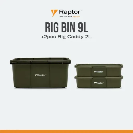 Raptor Storage Rig Bin 9L + 2 Raptor Storage Rig Caddy 2L Bundle | Raptor PH
