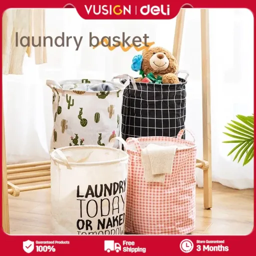 Deli Vusign 25L Laundry Hamper Dirty Clothes Basket Laundry Baskets