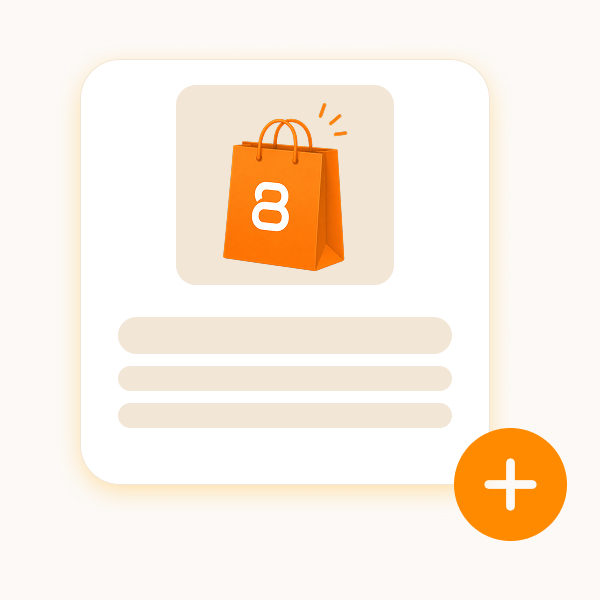 Illustration: add a product card with the Budolinks shopping bag icon.